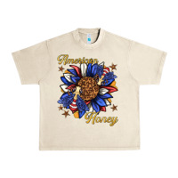 Sandshell American honey with bee Urban Heavy Tee - texasbilliewilder