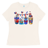 Bone 4th of july coffee cups Ladies Tee - AdoDesignShop