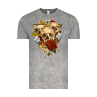 Cloud Rock Triangle Flower Skeletons Vintage Tee - RanaPortraitStore