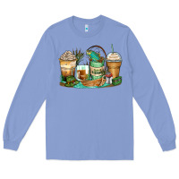 Colony Blue fishing coffee cups Long Sleeve Tee - Zillion Design Studio