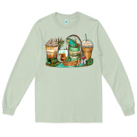 Matcha fishing coffee cups Long Sleeve Tee - Zillion Design Studio