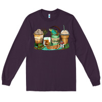 Plum fishing coffee cups Long Sleeve Tee - Zillion Design Studio