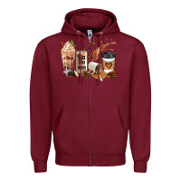 Burgundy black every month melanin coffee cups Zipper Hoodie - JahusDesignShop