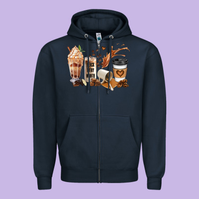 Black Every Month Melanin Coffee Cups Zipper Hoodie Designed By Jahusdesignshop