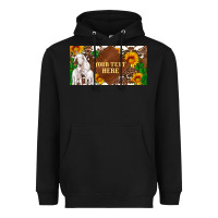 Black (preview)baby goats and sunflower and cactus with cowhide license plat Heavyweight Hoodie - Artiststas