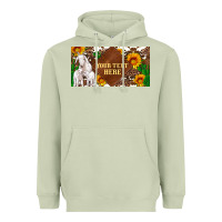 Matcha (preview)baby goats and sunflower and cactus with cowhide license plat Heavyweight Hoodie - Artiststas