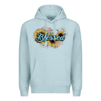 Blue Mist blessed Premium Hoodie - NancyCooperArtShop
