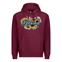 Burgundy blessed Premium Hoodie - NancyCooperArtShop