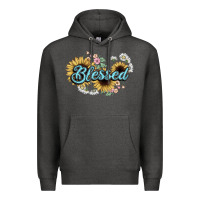 Charcoal Heather blessed Premium Hoodie - NancyCooperArtShop