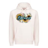 Pale Pink blessed Premium Hoodie - NancyCooperArtShop