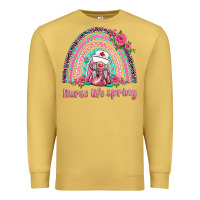 Antique Gold nurse life spring rainbow Premium Sweatshirt - BarkalooDesign