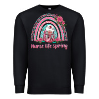 Black nurse life spring rainbow Premium Sweatshirt - BarkalooDesign