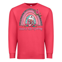 Cardinal nurse life spring rainbow Premium Sweatshirt - BarkalooDesign
