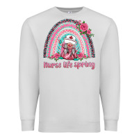 Nurse Life Spring Rainbow Premium Sweatshirt | Teevron