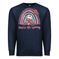 Navy nurse life spring rainbow Premium Sweatshirt - BarkalooDesign