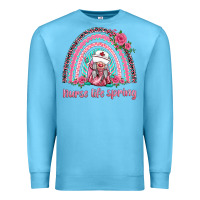 Ocean Blue nurse life spring rainbow Premium Sweatshirt - BarkalooDesign