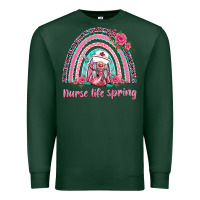 Sports Green nurse life spring rainbow Premium Sweatshirt - BarkalooDesign
