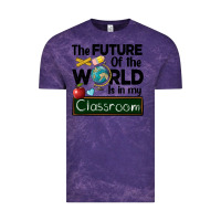 Cloud Purple the future of the world is in my classroom Vintage Tee - BarkalooDesign