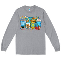 Heather Grey hanukkah coffee cups Long Sleeve Tee - Zillion Design Studio