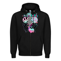 Black retro dance Zipper Hoodie - JahusDesignShop