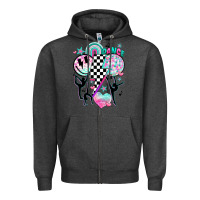 Charcoal Heather retro dance Zipper Hoodie - JahusDesignShop