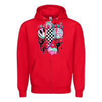 Red retro dance Zipper Hoodie - JahusDesignShop