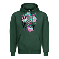 Sports Green retro dance Zipper Hoodie - JahusDesignShop
