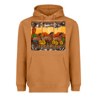 Meerkat western horses and  sunset with sunflowers Heavyweight Hoodie - Artiststas