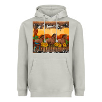 Moon Dust western horses and  sunset with sunflowers Heavyweight Hoodie - Artiststas