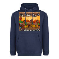 Western Horses And  Sunset With Sunflowers Heavyweight Hoodie | Teevron