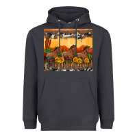 Smoke western horses and  sunset with sunflowers Heavyweight Hoodie - Artiststas