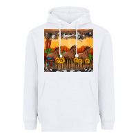 White western horses and  sunset with sunflowers Heavyweight Hoodie - Artiststas