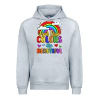 Heather Grey name vibrant positivity rainbow art Urban Hoodie - LillyAllenDesigns