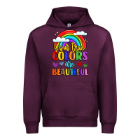 Mauve Wine name vibrant positivity rainbow art Urban Hoodie - LillyAllenDesigns