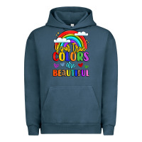Pigment Midnight Navy name vibrant positivity rainbow art Urban Hoodie - LillyAllenDesigns