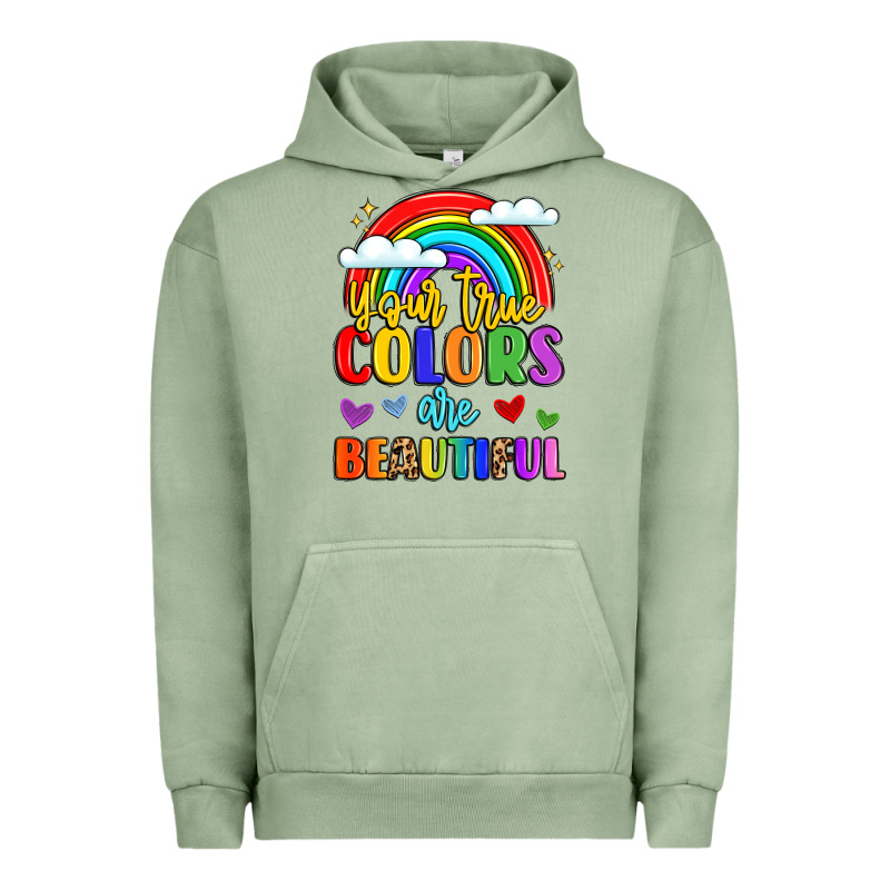 Name Vibrant Positivity Rainbow Art Urban Hoodie by LillyAllenDesigns | Teevron