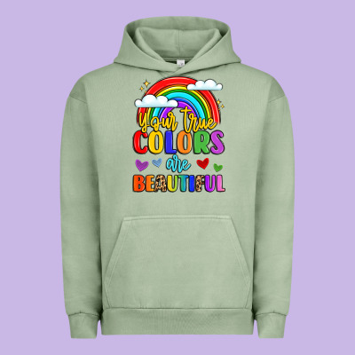 Name Vibrant Positivity Rainbow Art Urban Hoodie Designed By Lillyallendesigns