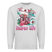 Dove Grey nurse gnomies nurse  life spring Premium Sweatshirt - BarkalooDesign