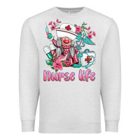 Oatmeal Heather nurse gnomies nurse  life spring Premium Sweatshirt - BarkalooDesign