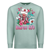 Seafoam nurse gnomies nurse  life spring Premium Sweatshirt - BarkalooDesign