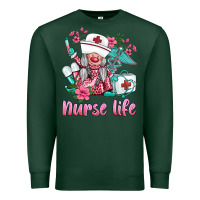 Sports Green nurse gnomies nurse  life spring Premium Sweatshirt - BarkalooDesign