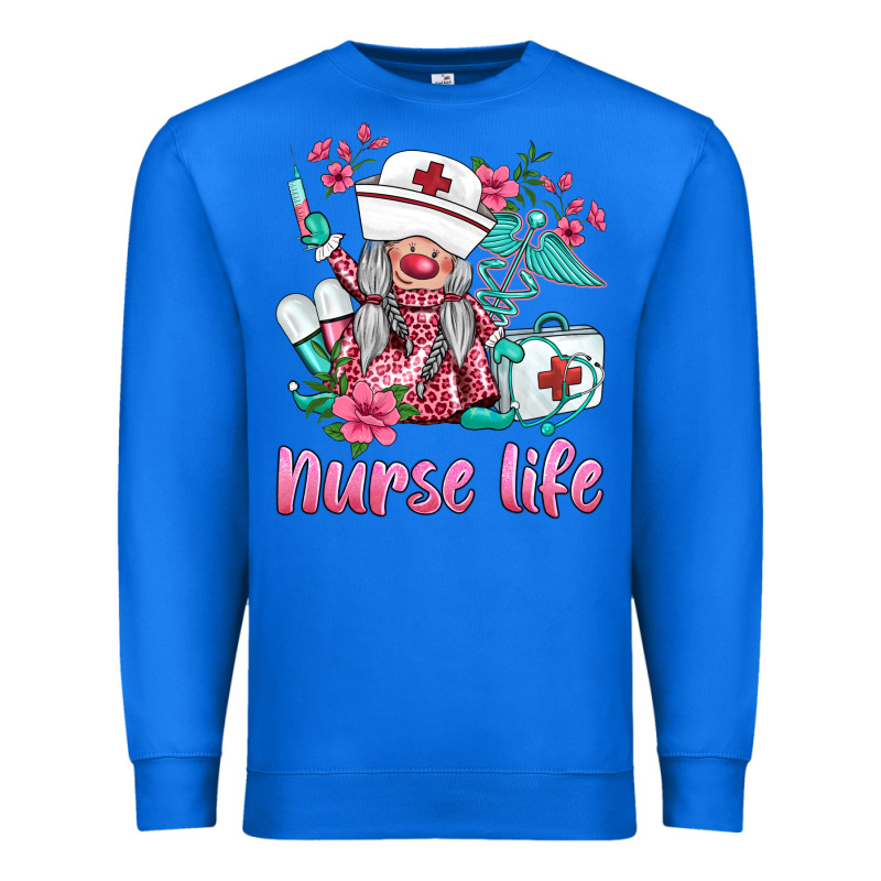 Nurse Gnomies Nurse  Life Spring Premium Sweatshirt by BarkalooDesign | Teevron