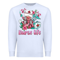 White nurse gnomies nurse  life spring Premium Sweatshirt - BarkalooDesign