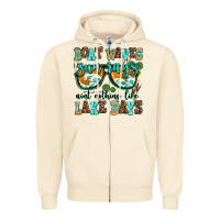 Sandshell boat waves sun rays aint nothing like lake days Zipper Hoodie - AdoDesignShop