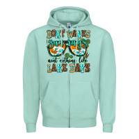 Seafoam boat waves sun rays aint nothing like lake days Zipper Hoodie - AdoDesignShop
