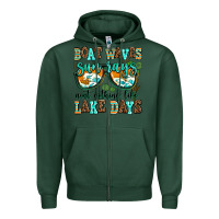 Sports Green boat waves sun rays aint nothing like lake days Zipper Hoodie - AdoDesignShop