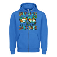 True Royal boat waves sun rays aint nothing like lake days Zipper Hoodie - AdoDesignShop