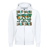 White boat waves sun rays aint nothing like lake days Zipper Hoodie - AdoDesignShop