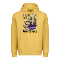 Antique Gold i like them real thick and juicy books Premium Hoodie - MaliasSmallBusiness