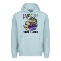 Blue Mist i like them real thick and juicy books Premium Hoodie - MaliasSmallBusiness